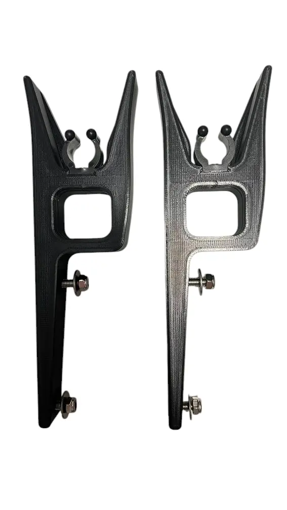 Ice fishing pole mount holder kit